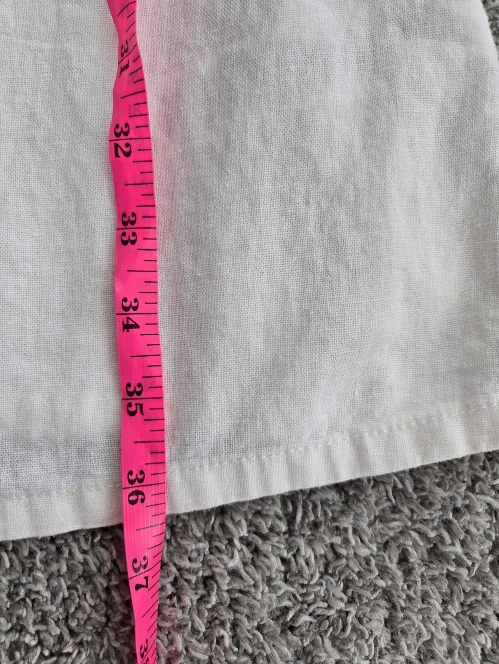 Dorothy Perkings White Linen Blend Apron-Style Patch Pockets Tie Back Size 12. - Picture 5 of 7